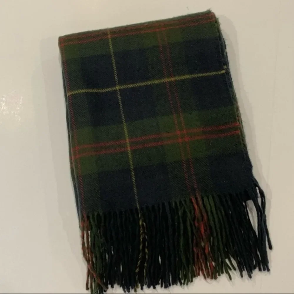 Savile Row Navy Plaid‎ Acrylic Winter Scarf